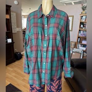 Universal Thread plaid long sleeve button up shirt-size XL-NWT